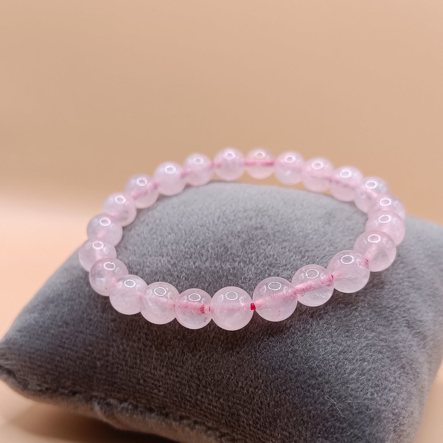 Certified Rose Quartz crystal bracelet for men and women