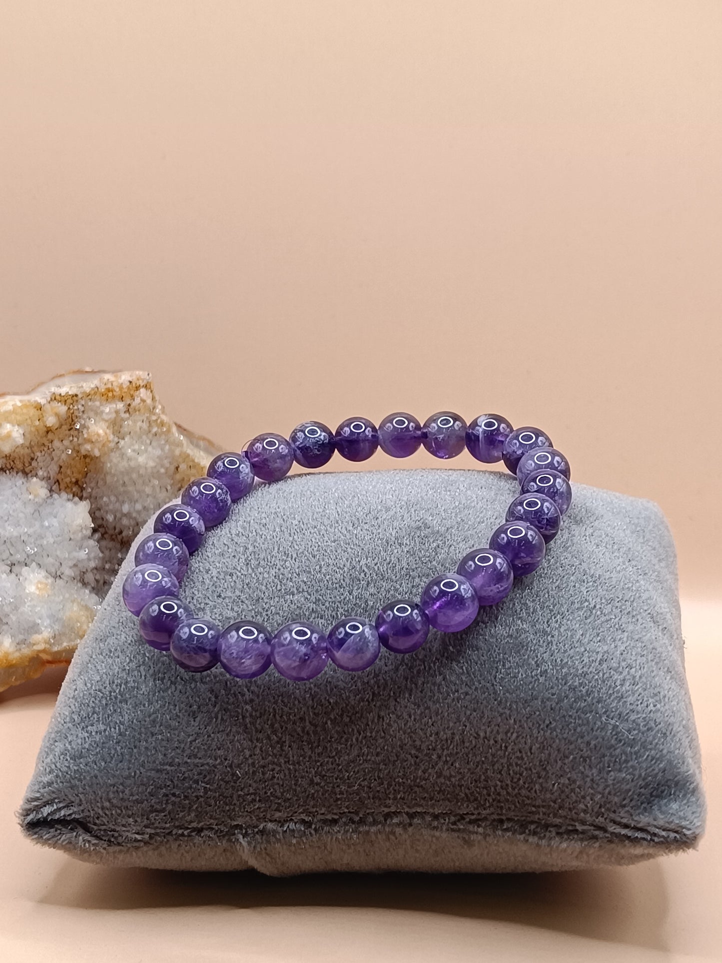 Certified Amethyst crystal bracelet for men and women