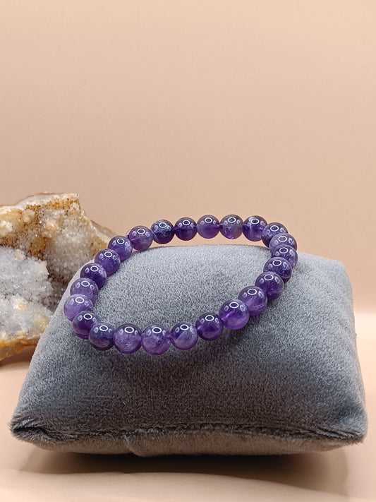 Certified Amethyst crystal bracelet for men and women
