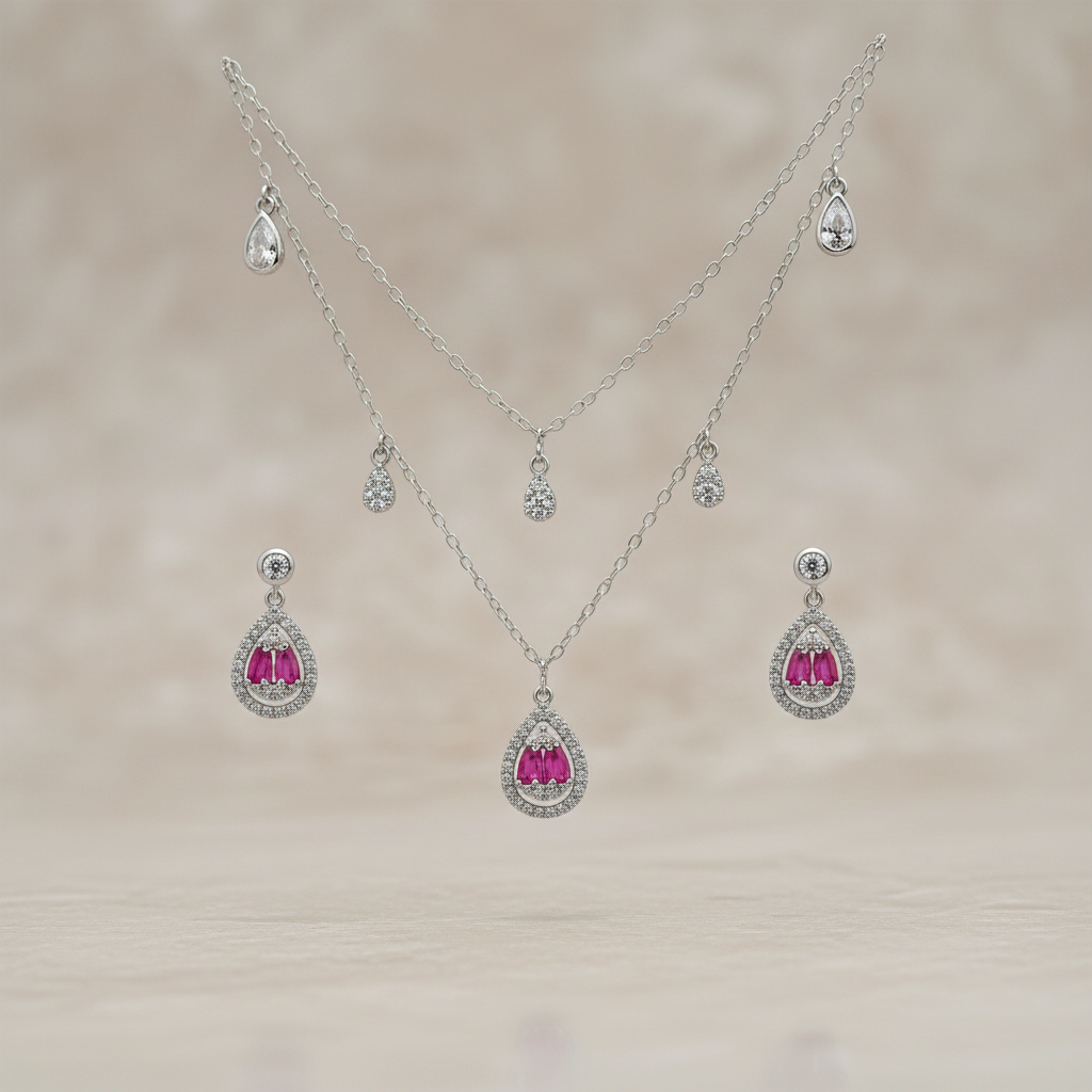 925 Silver Pendant Chain Set SCH206