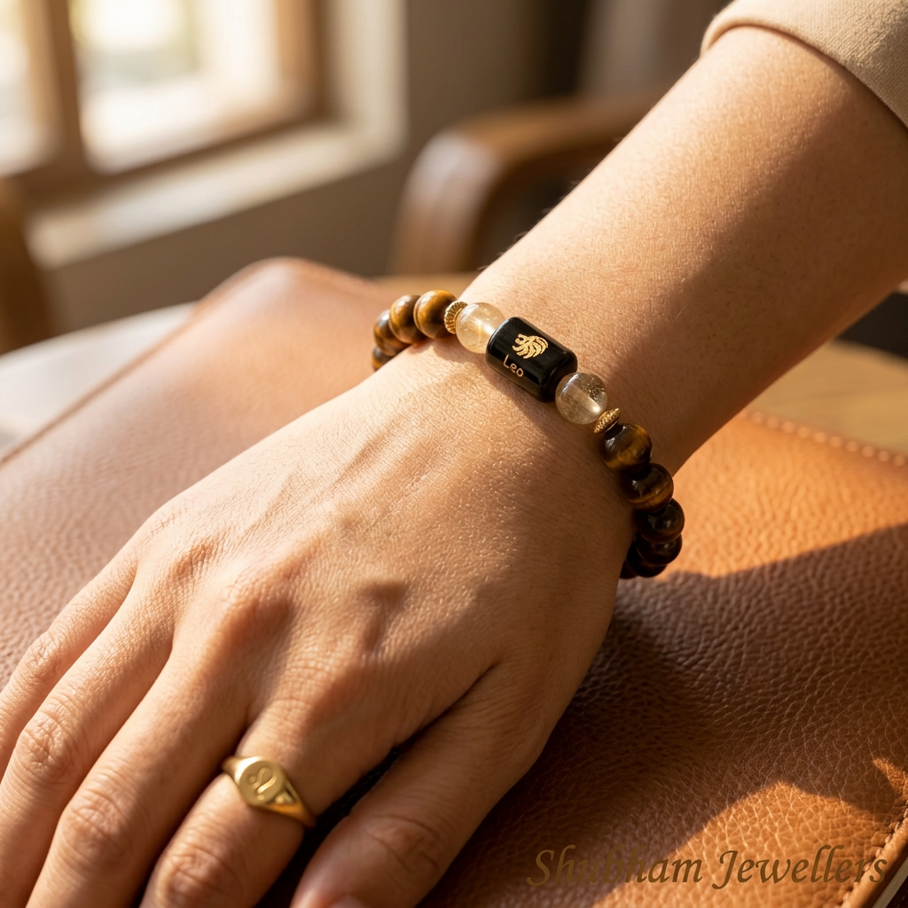 ♌ Leo (सिंह) Zodiac Stone Bracelet