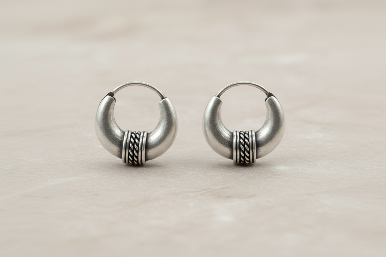 925 Silver Oxidize Bali Type 3