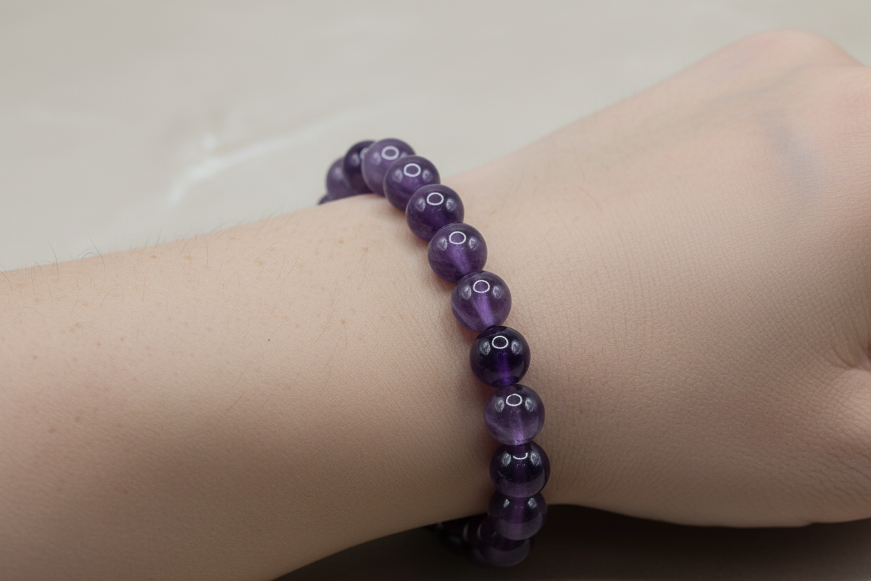 Amethyst crystal bracelet