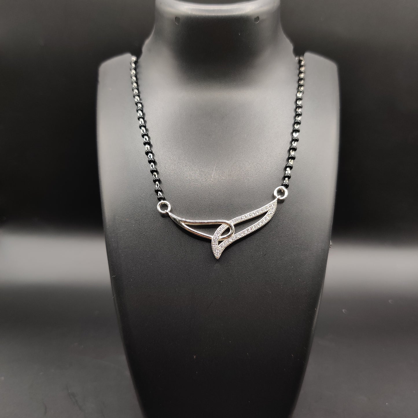Italian silver mangalsutra