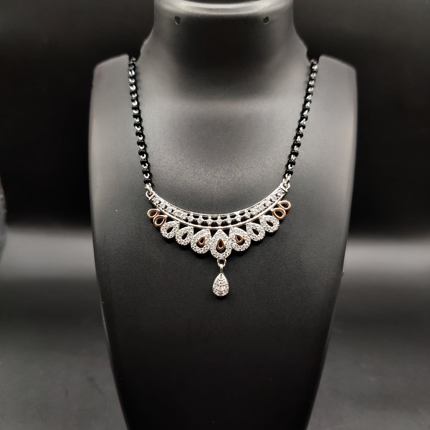 Italian silver mangalsutra