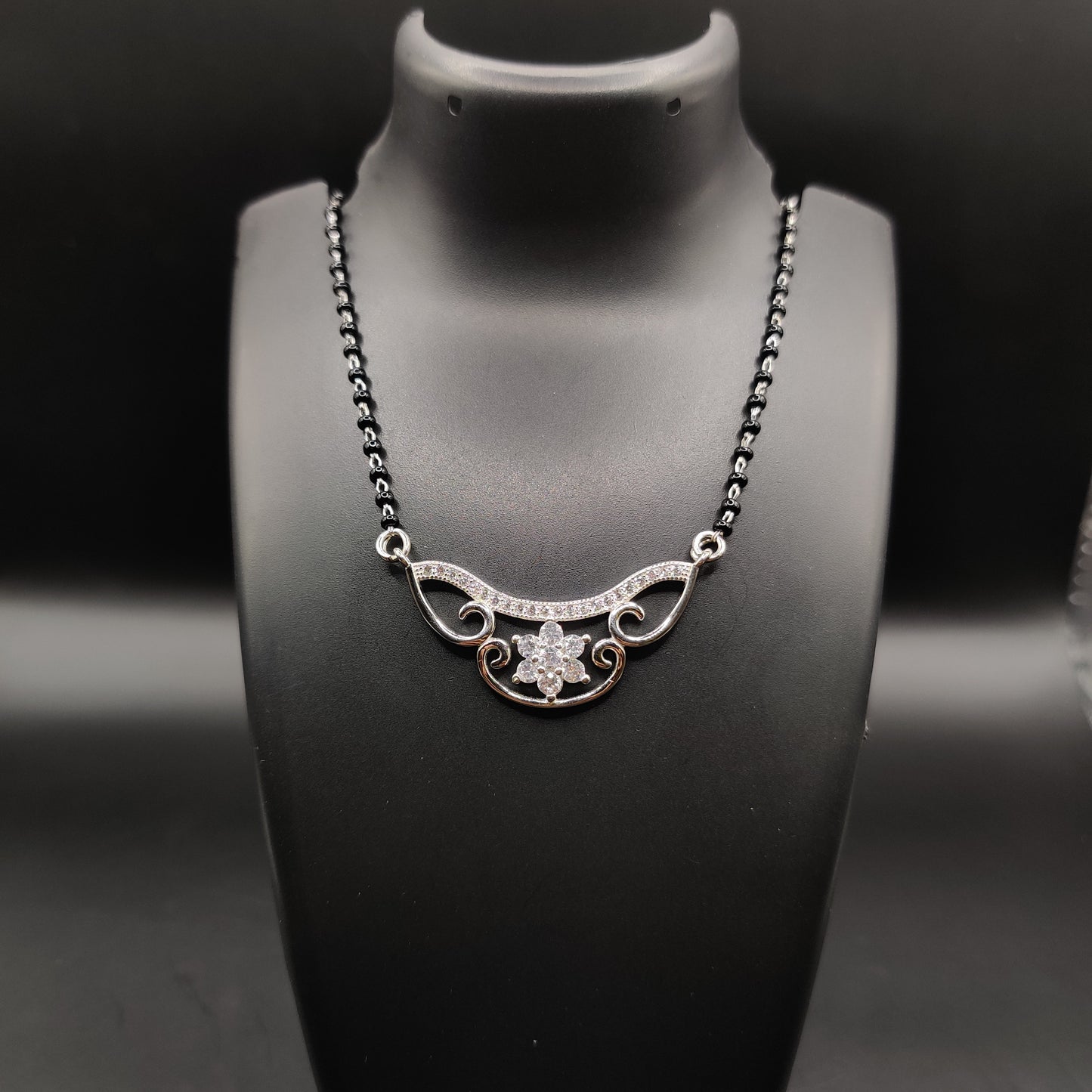 Italian silver mangalsutra