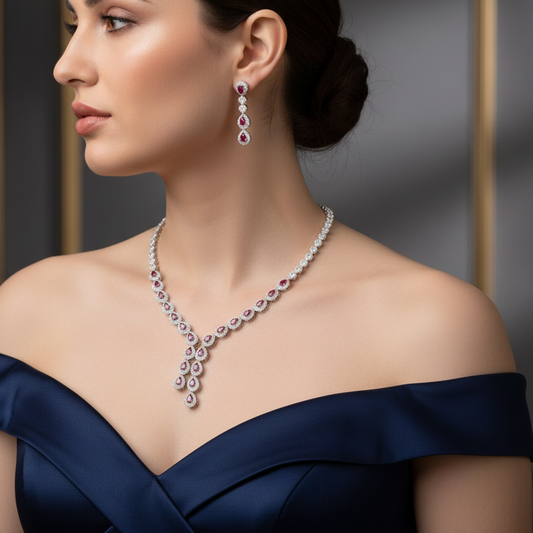 Silver  Necklace Set
