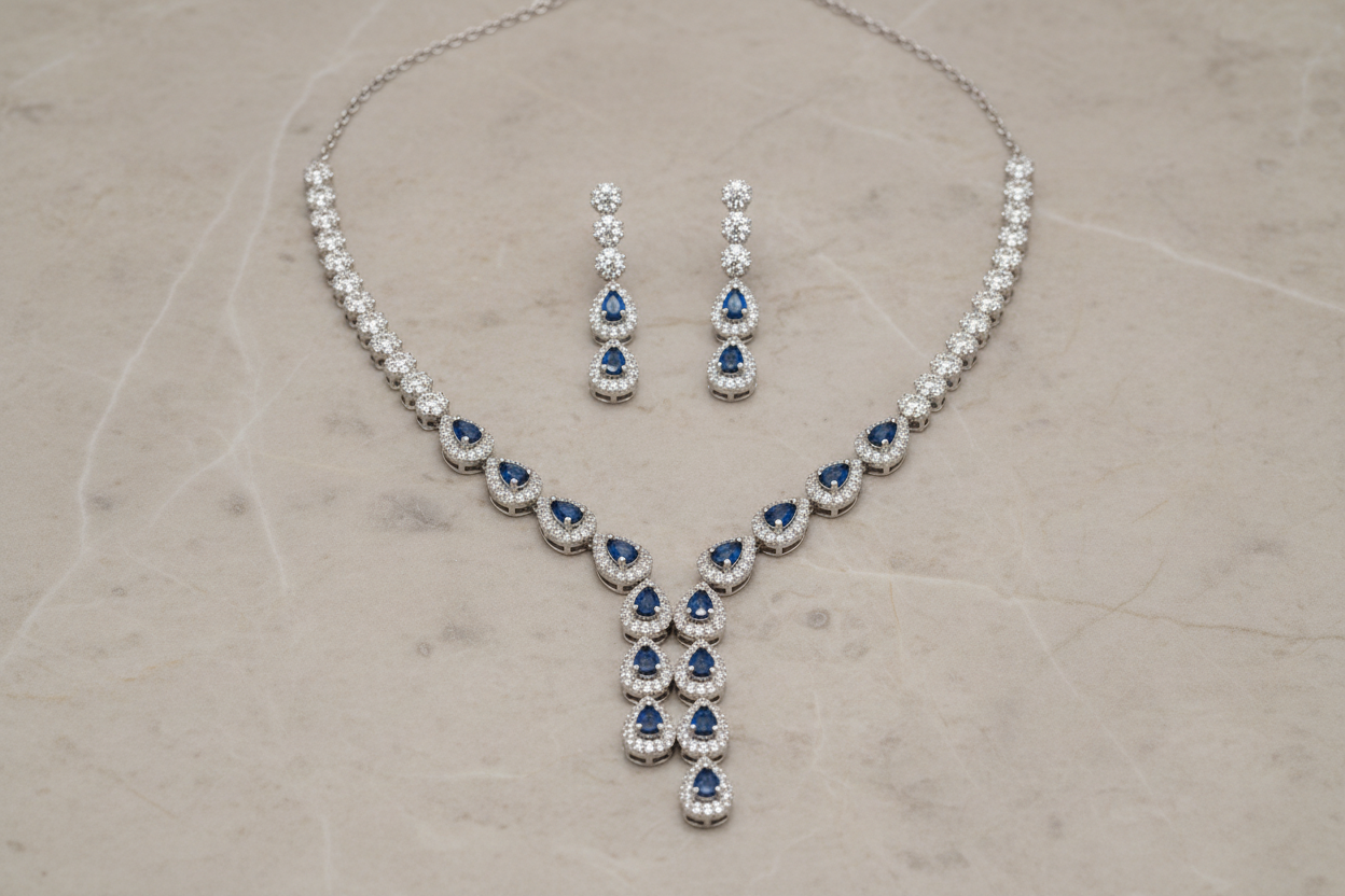 Silver Necklace Set
