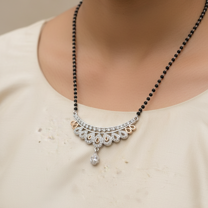Italian silver mangalsutra