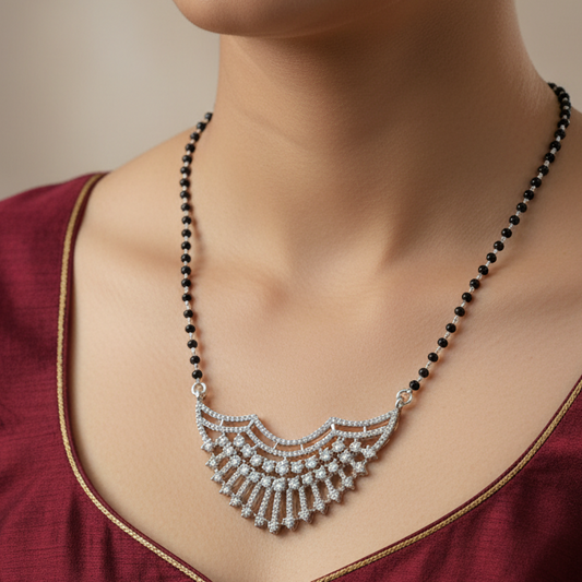 925 Silver Necklace+Tops Mangalsutra