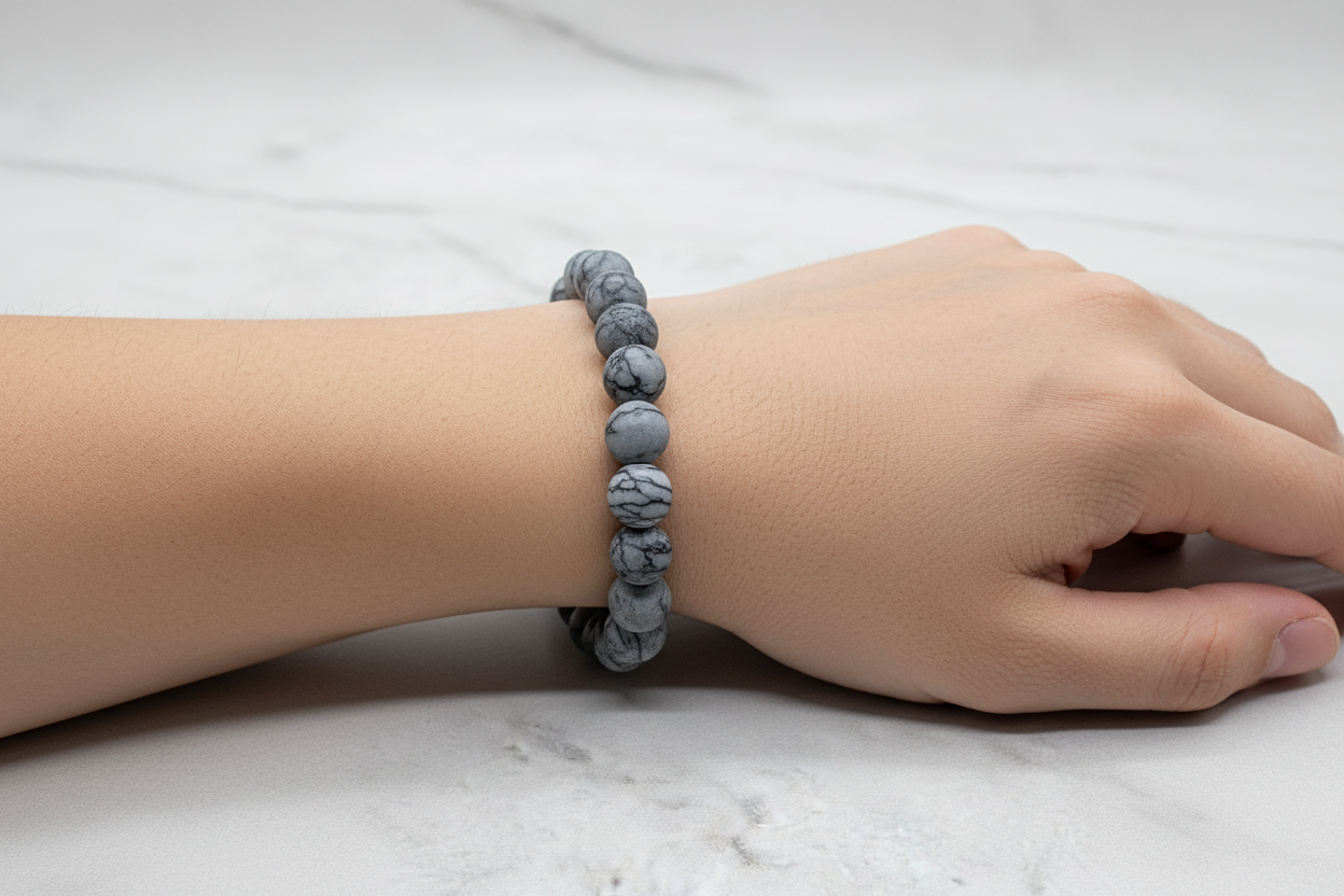Black Web Jasper bracelet