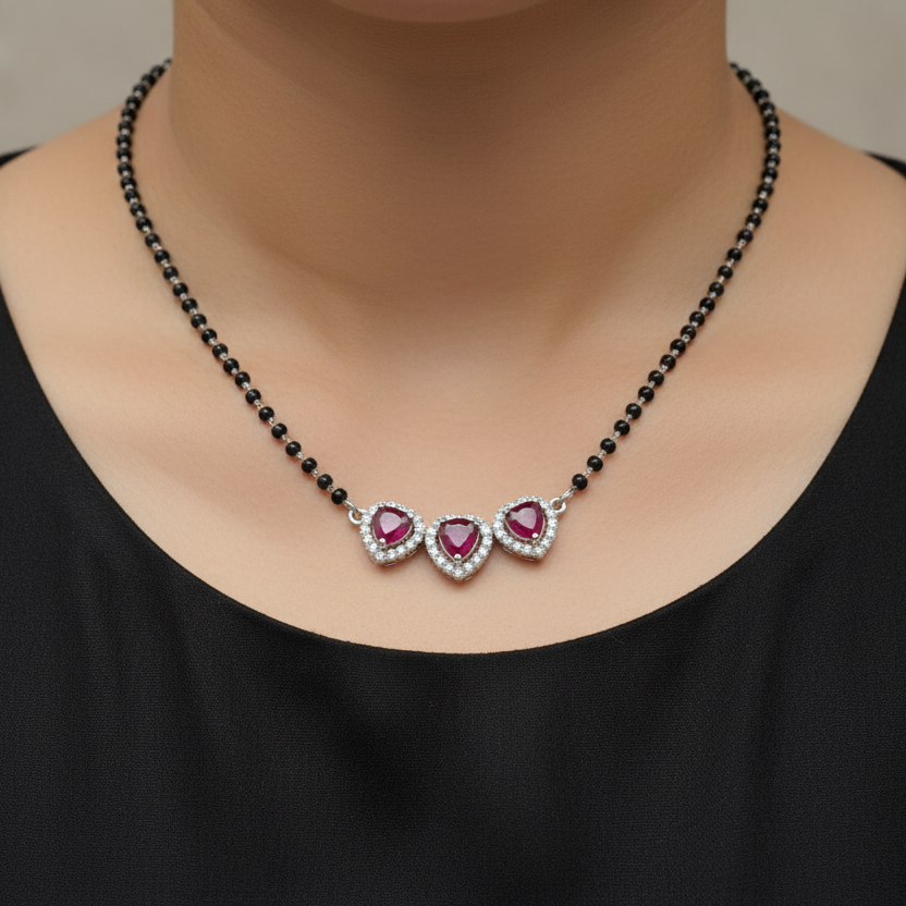 925 Silver Necklace+Tops Mangalsutra