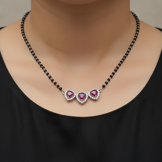 925 Silver Necklace+Tops Mangalsutra