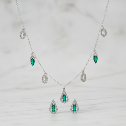 925 Italian silver pendant chain Set