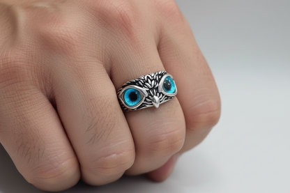 925 Silver Owl ring