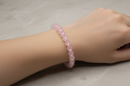 Rose Quartz crystal bracelet