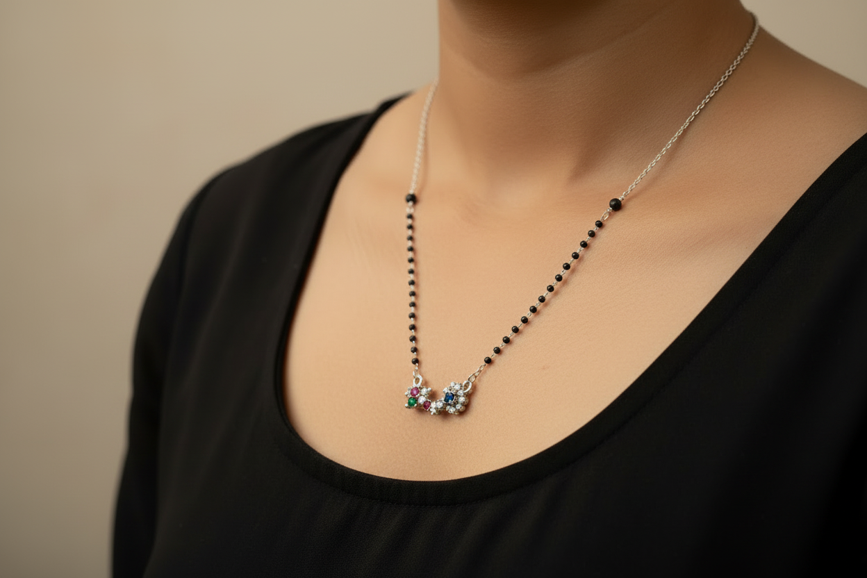 925 Silver Necklace Mangalsutra
