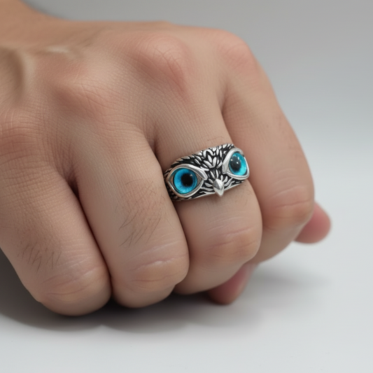 925 Silver Owl ring