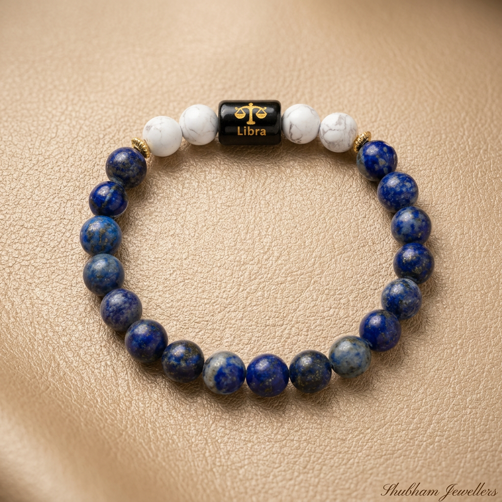 ♎ Libra (तुळ) Zodiac Stone Bracelet