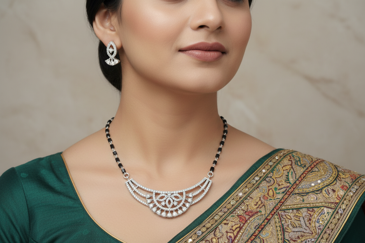 925 Silver Necklace Mangalsutra