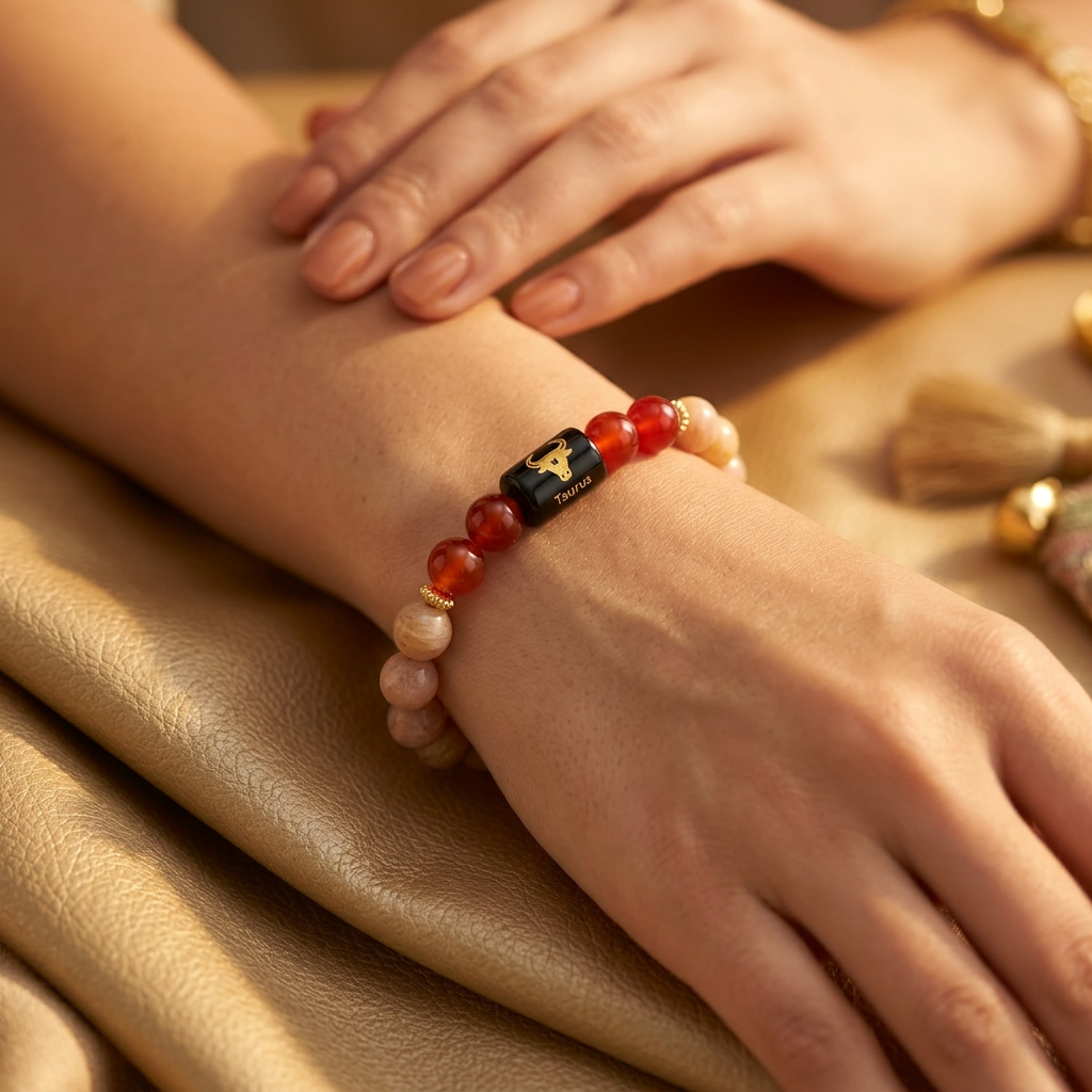 ♉ Taurus (वृषभ) Zodiac Stone Bracelet