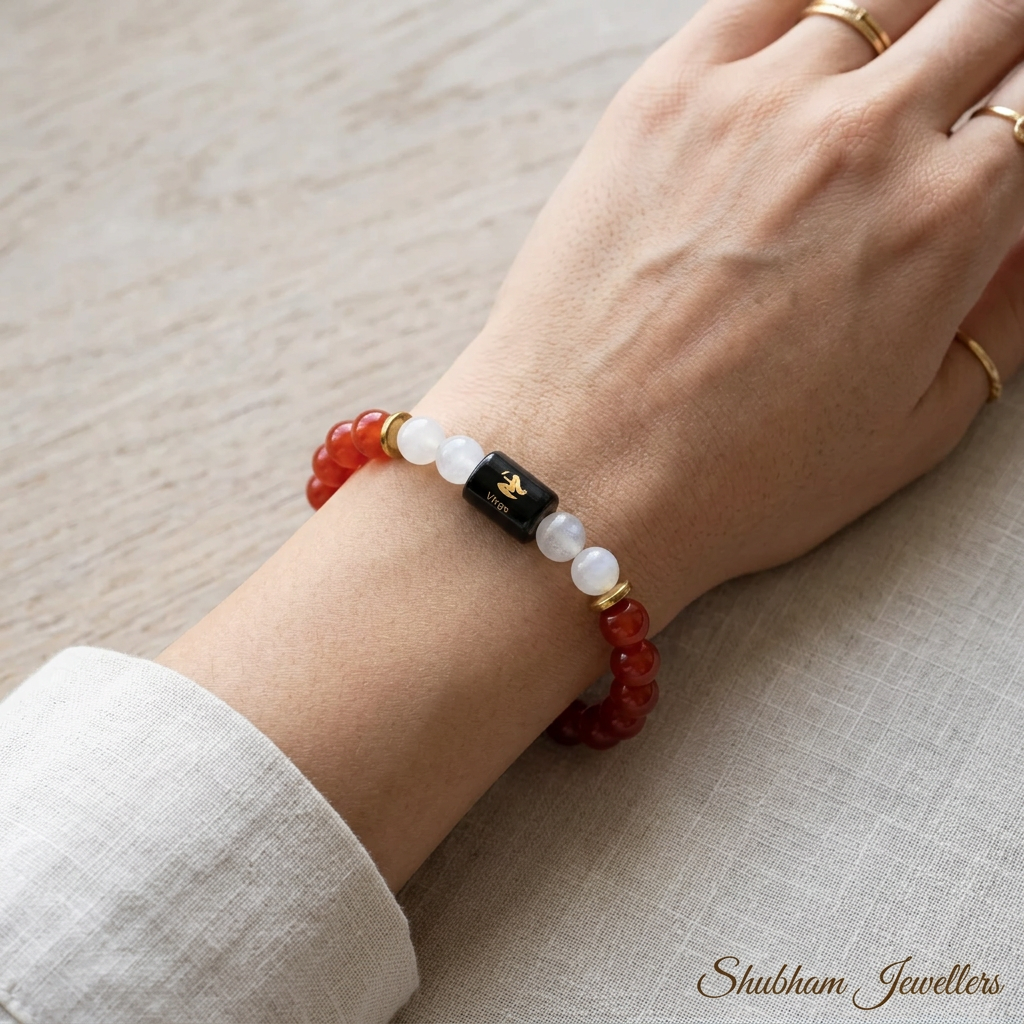 ♍ Virgo (कन्या) Zodiac Stone Bracelet