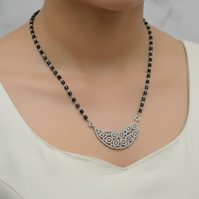 925 Silver Necklace+Tops Mangalsutra