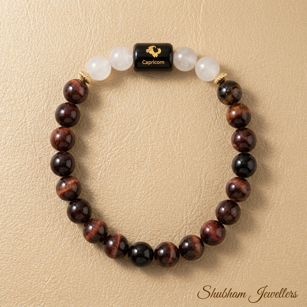 ♑ Capricorn (मकर) Zodiac Stone Bracelet