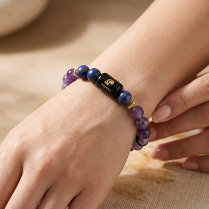 ♒ Aquarius (कुंभ) Zodiac Stone Bracelet
