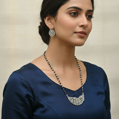 925 Silver Necklace+Tops Mangalsutra
