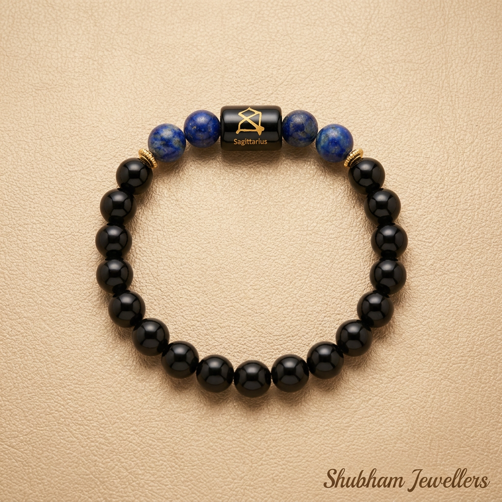 ♐ Sagittarius (धनु) Zodiac Stone Bracelet