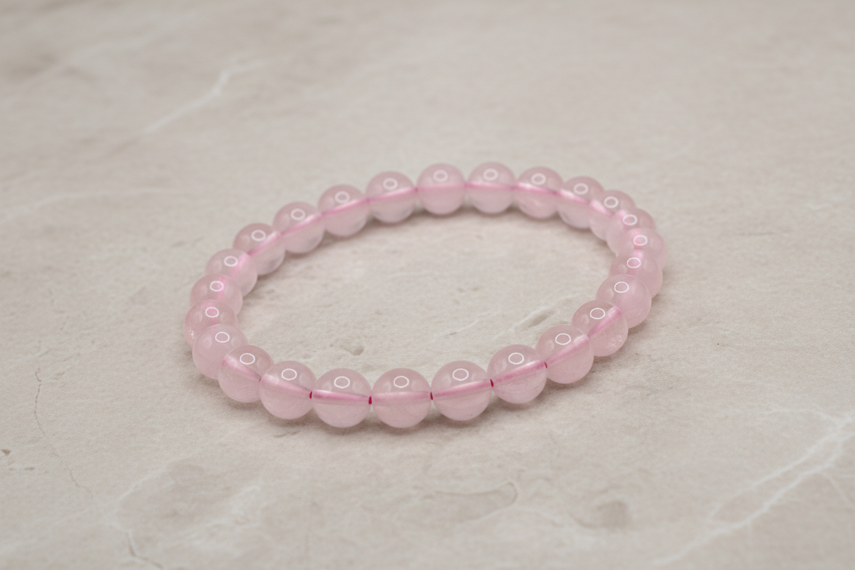 Rose Quartz crystal bracelet