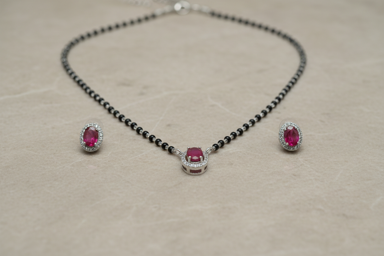 925 Silver Necklace Mangalsutra