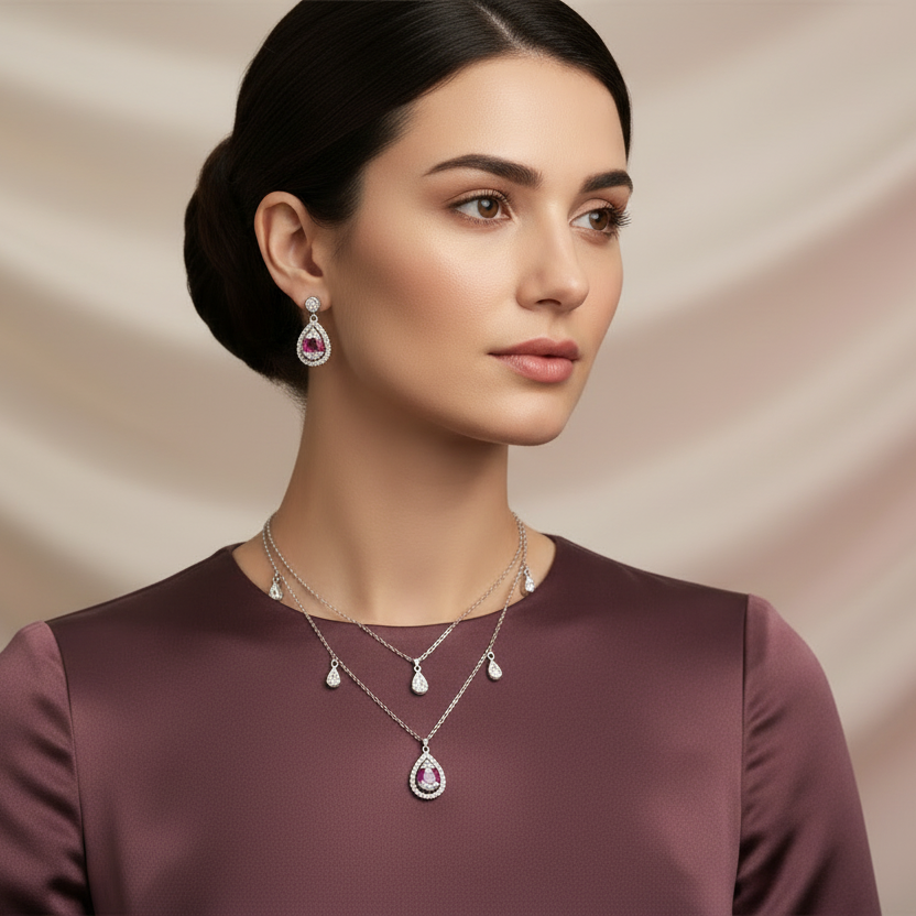 925 Silver Pendant Chain Set SCH206