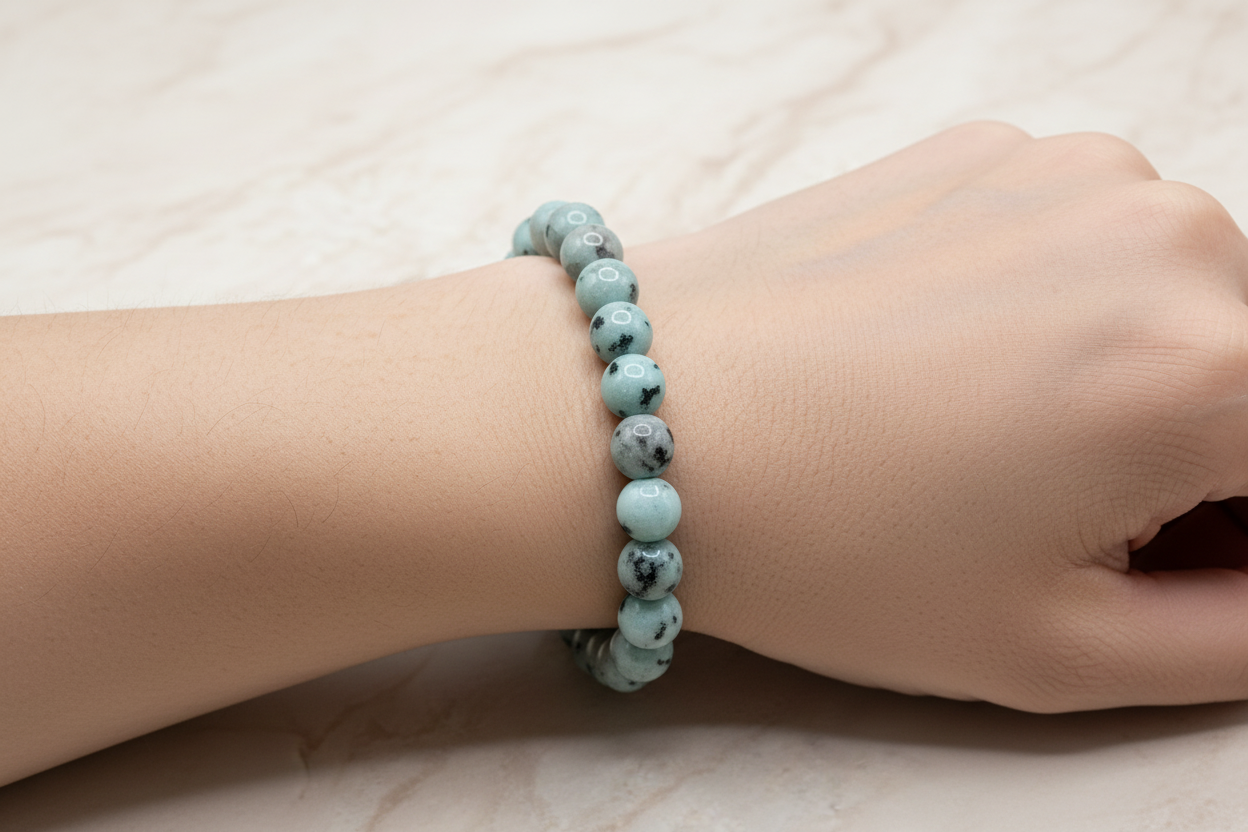 Kiwi Moonstone bracelet