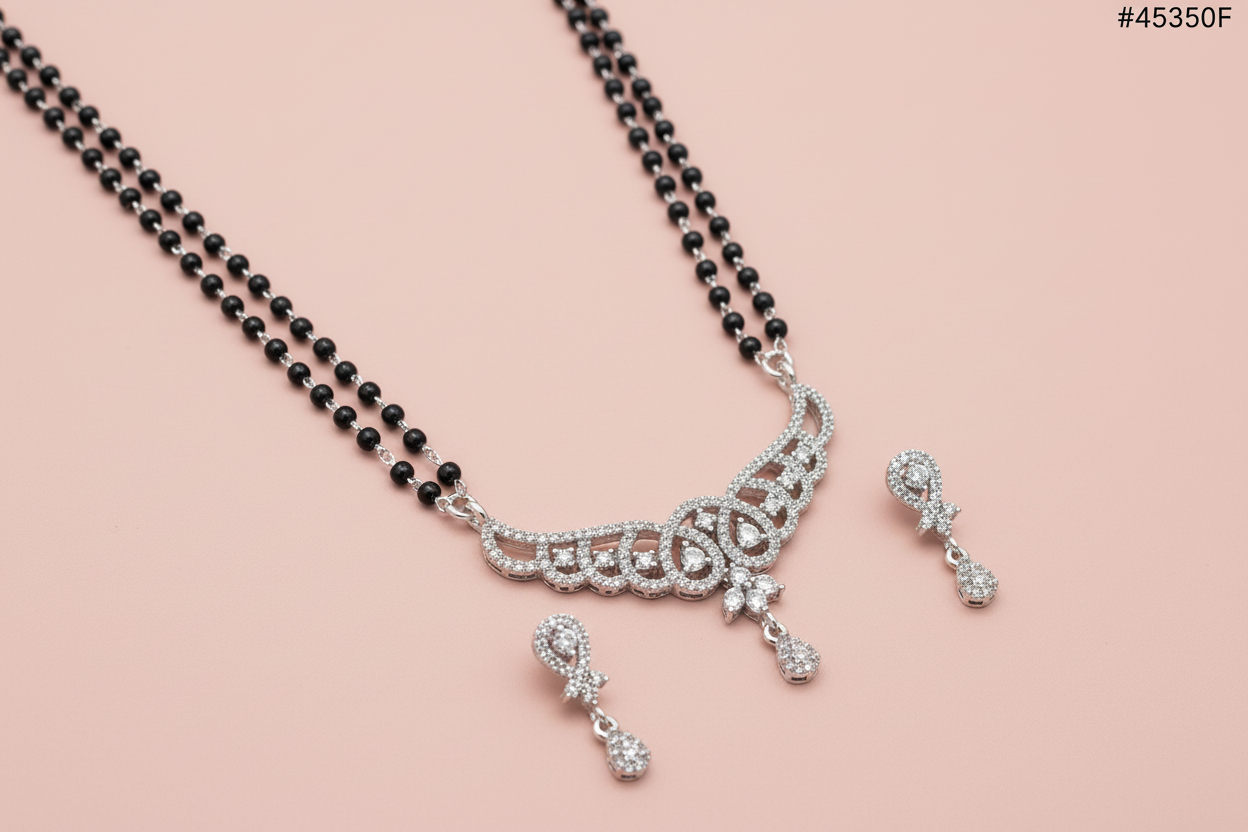 925 Silver Necklace+Tops Mangalsutra